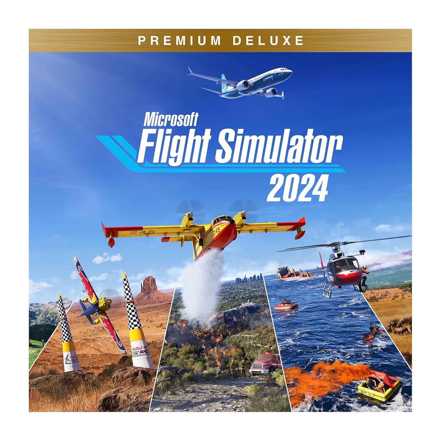 imageMicrosoft Flight Simulator 2024  Premium Deluxe SteelBook Edition  Play on Xbox Series XS and Windows PC Digital CodeXbox Series XS Digital Code
