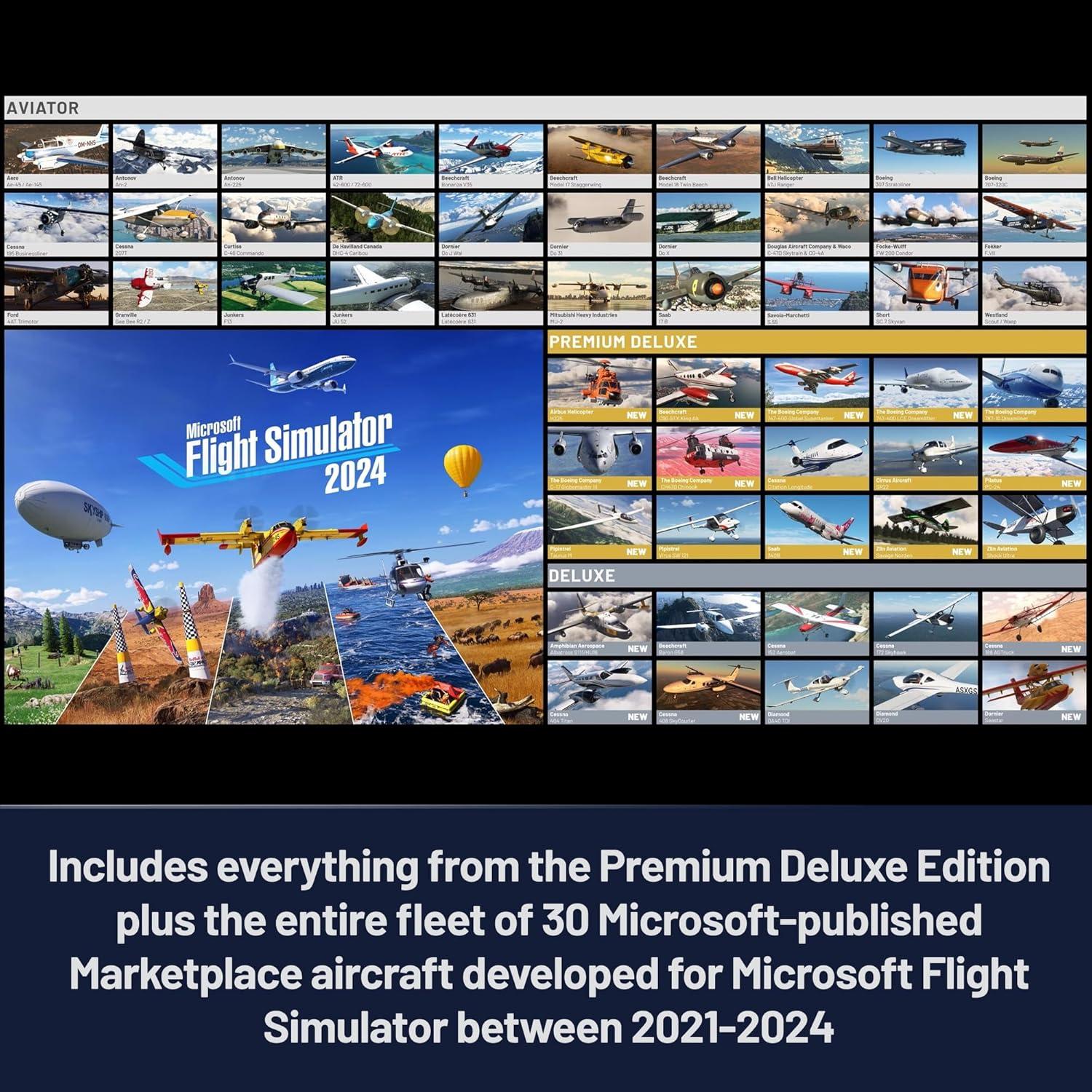 imageMicrosoft Flight Simulator 2024  Premium Deluxe SteelBook Edition  Play on Xbox Series XS and Windows PC Digital CodeXbox Series XS Digital Code