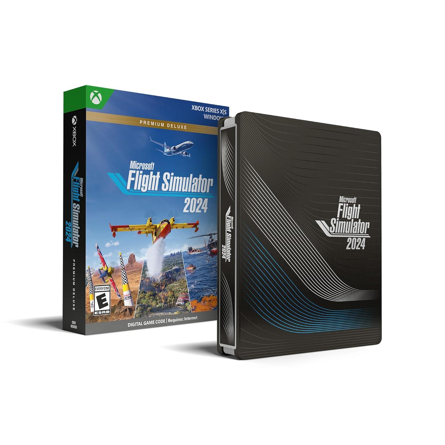 imageMicrosoft Flight Simulator 2024  Premium Deluxe SteelBook Edition  Play on Xbox Series XS and Windows PC Digital CodeXbox Series XS Digital Code