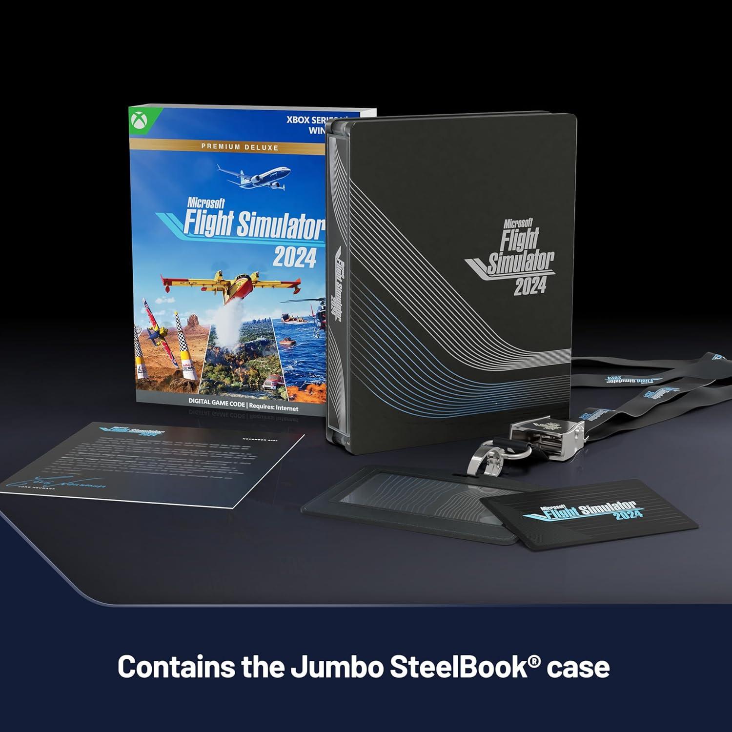 imageMicrosoft Flight Simulator 2024  Premium Deluxe SteelBook Edition  Play on Xbox Series XS and Windows PC Digital CodeXbox Series XS Digital Code