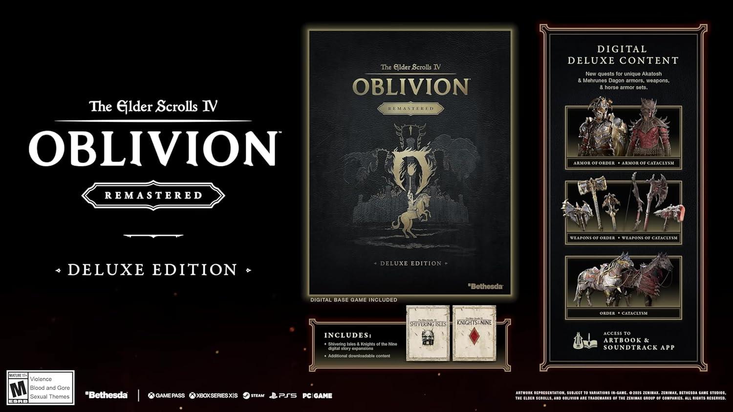 imageThe Elder Scrolls IV Oblivion Remastered  Deluxe Upgrade  Xbox Series XS ampamp Windows Digital CodeDeluxe Edition