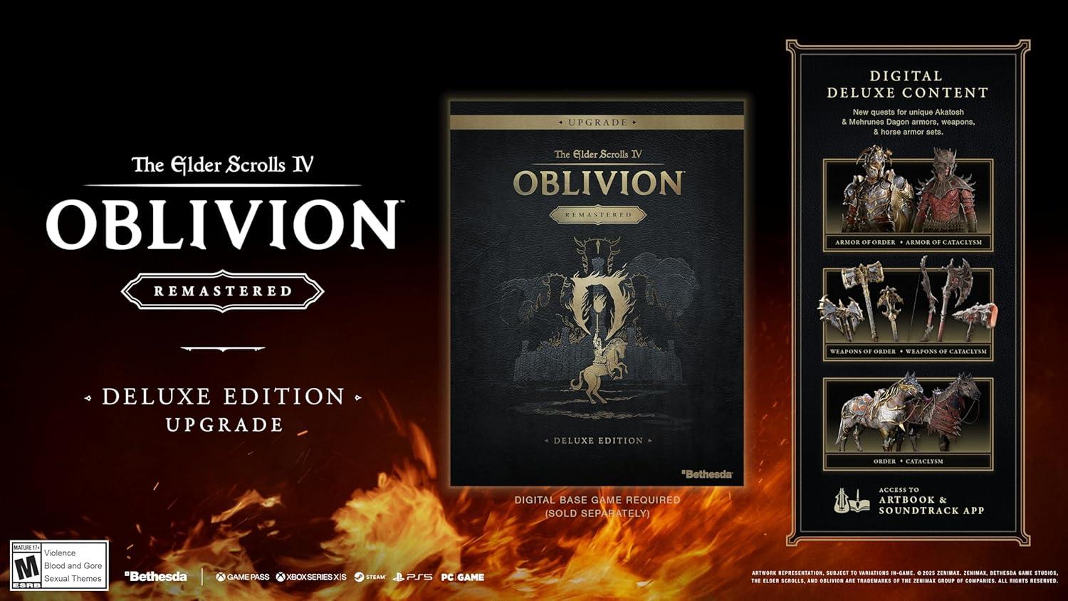 imageThe Elder Scrolls IV Oblivion Remastered  Deluxe Upgrade  Xbox Series XS ampamp Windows Digital CodeDeluxe Upgrade