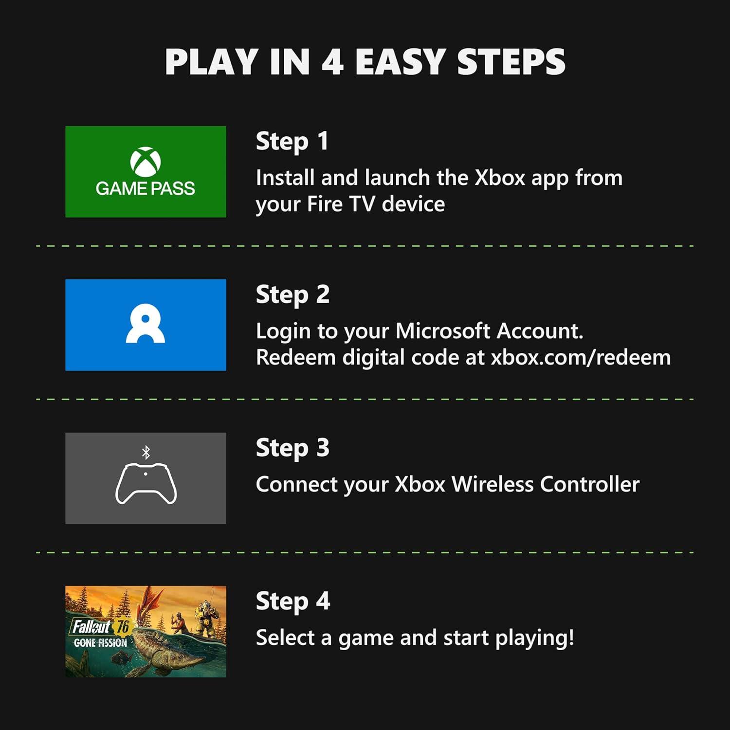 imageXbox Elite Series 2 Core Wireless Controller Bundle with Fire TV Stick 4K and 1 Month Game Pass Ultimate Digital Code