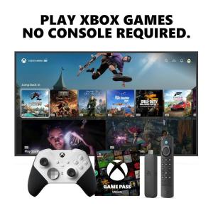 imageXbox Elite Series 2 Core White Controller  Fire TV Stick 4K Max Game Pass Ultimate 1 Month Bundle Series XS Windows PC ampamp Cloud Gaming